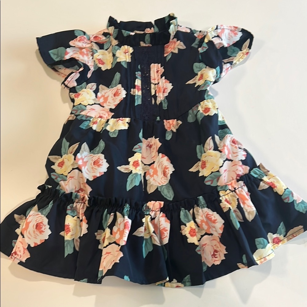 Janie and Jack - 12-18m, navy‎ floral dress